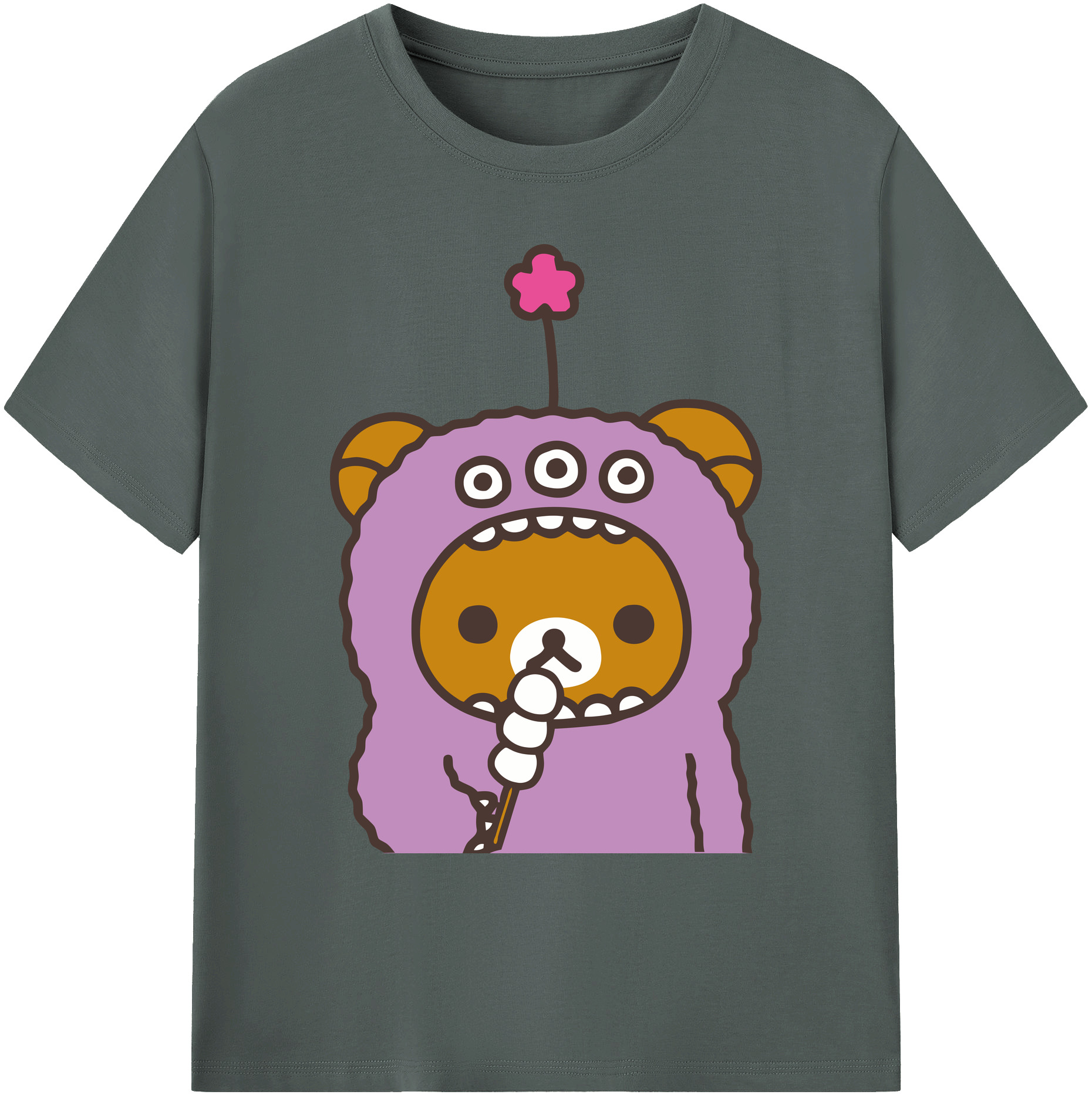 （画像用） リラックマ リラックマ キイロイトリ Rilakkuma Korilakkuma Kiiroitori 綿100％ メンズ半袖Tシャツ｜肌触りやわらか＆通気性